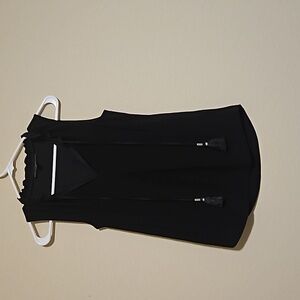 Black V-neck Blouse with tassels